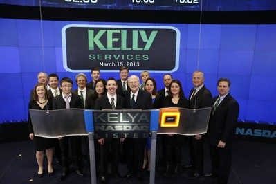 Ms. Frances Yang, responsible for Kelly Services' activities in the consumer industry in China, participated in the NASDAQ opening bell ceremony together with Terence E. Adderley, Chairman of the Board, George Corona, Chief Operating Officer and Natalia Shuman, Chief Operating Officer of North Asia.