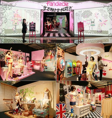 芬狄詩POP UP STORE藝術概念店，夢幻甜美的Dreaming Girl，活力率性的模特在演繹Sisterhood、森女精靈的New Naturals田園夢境、Lucie's World悅動的魔幻世界展區(qū)